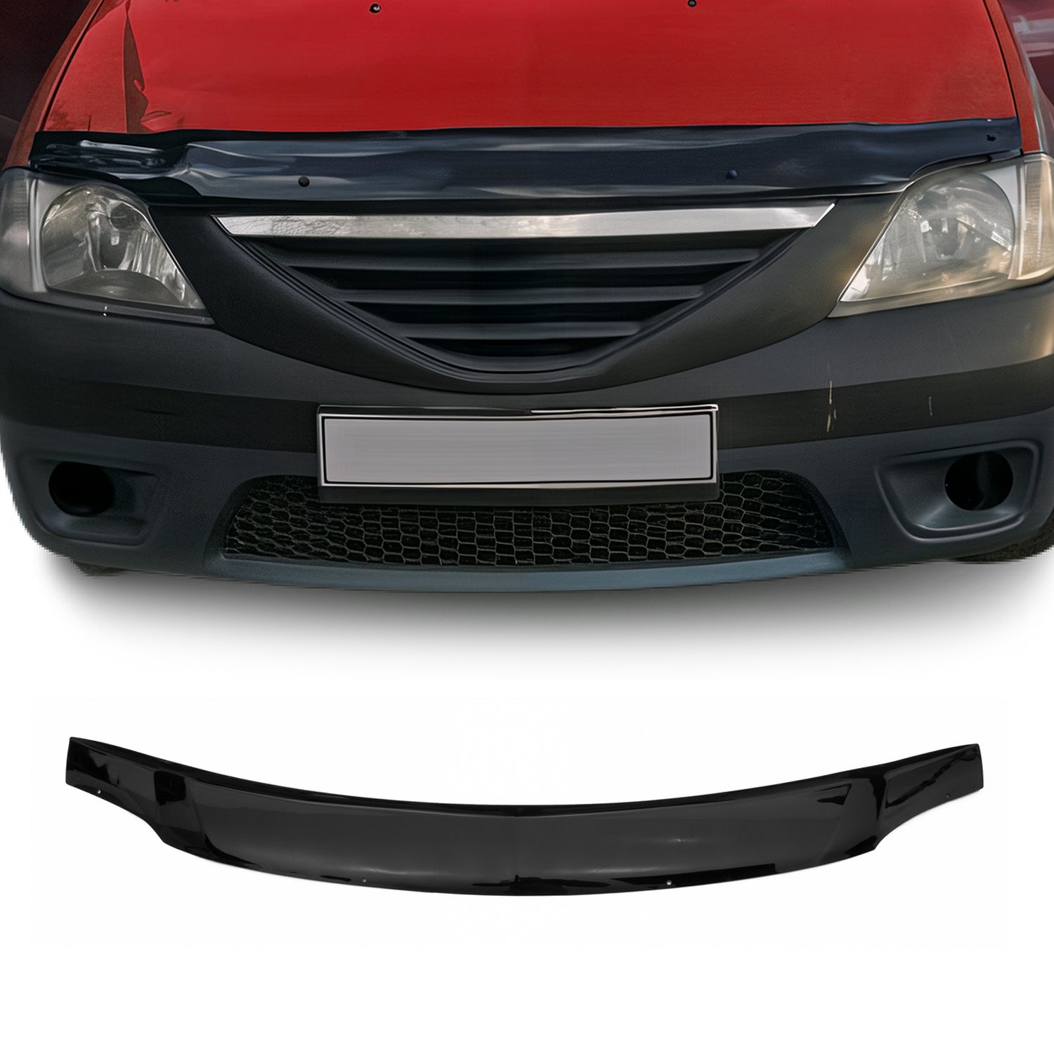 Deflector de Capó para Dacia Logan 2004-2013 Oscuro Brillante Acrílico