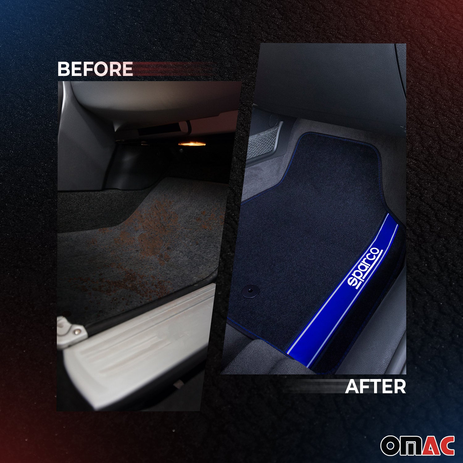 Sparco Alfombrillas De Coche Universal Azul 4Pza