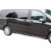 Estribos Barras Laterales para Mercedes Vito Classe W447 2014-2025 Plata Acero