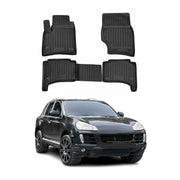 OMAC Alfombrillas De Coche para Porsche Cayenne 2002-2010 Negro Goma TPE 4Pza