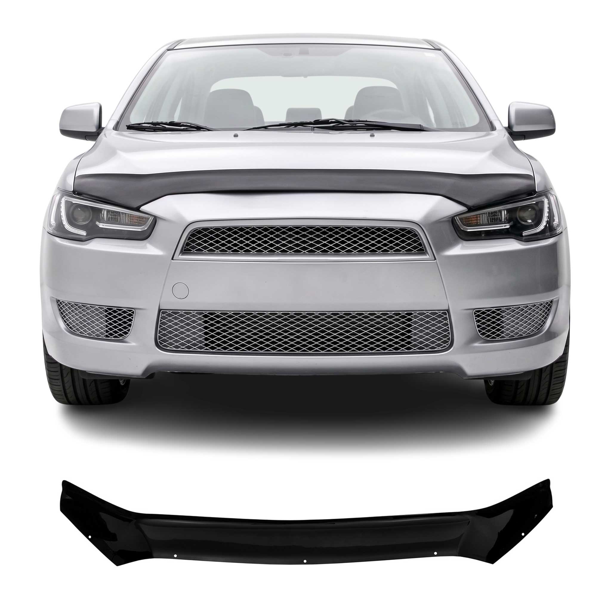 Deflector de Capó para Mitsubishi Lancer 2007-2017 Oscuro Brillante Acrílico