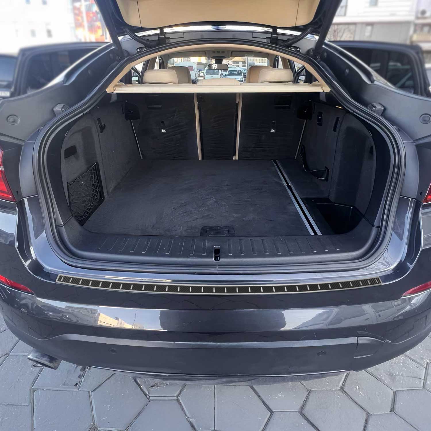Protector de Parachoques Trasero para BMW X4 F26 2014-2018 Acabado Carbono Acero
