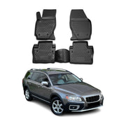 OMAC Alfombrillas De Coche para Volvo XC70 2007-2021 Negro Goma TPE 4Pza