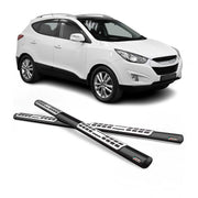 Par de Estribos Barras Laterales para Hyundai Tucson 2004-2009 Negro Acero