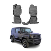 OMAC Alfombrillas De Coche para Suzuki Jimny 2018-2021 Negro Goma TPE 4Pza
