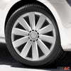 Tapacubos 15 Pulgadas Universal Automóvil Plata ABS