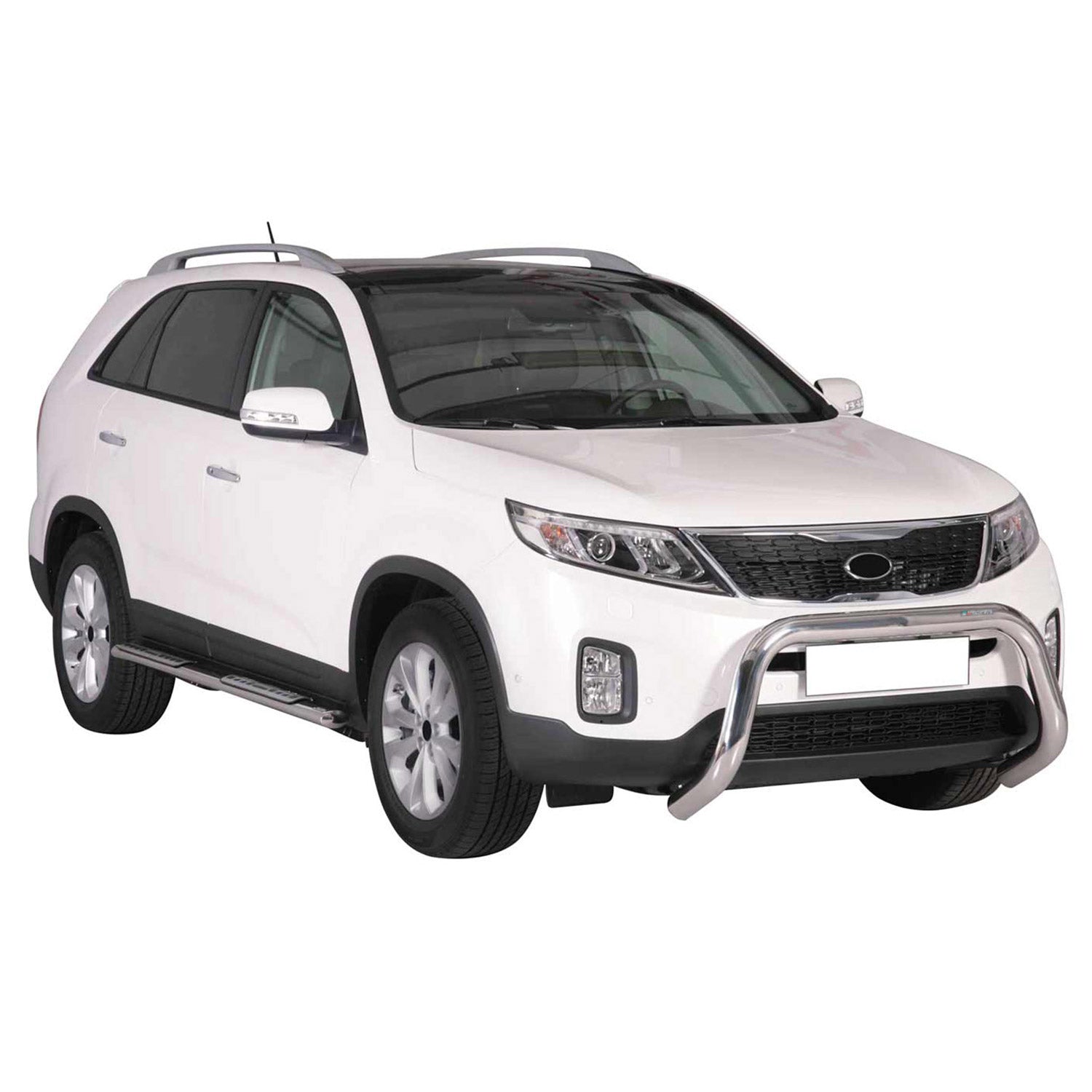 Bull Barra Frontal para Kia Sorento 2012-2015 Plata Brillante Acero 1Pza