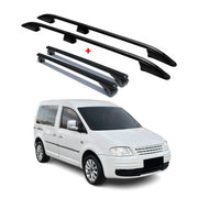 Rieles & Barras de Techo Coche para VW Caddy III IV 2003-2020 L1 Corto Negro Alu