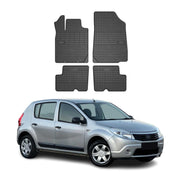OMAC Alfombrillas De Coche para Dacia Sandero 2008-2012 Negro Goma 4Pza