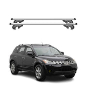 Menabo Barras de Techo Coche Barra para Nissan Murano Z50 2002-2007 Gris Alu 2x