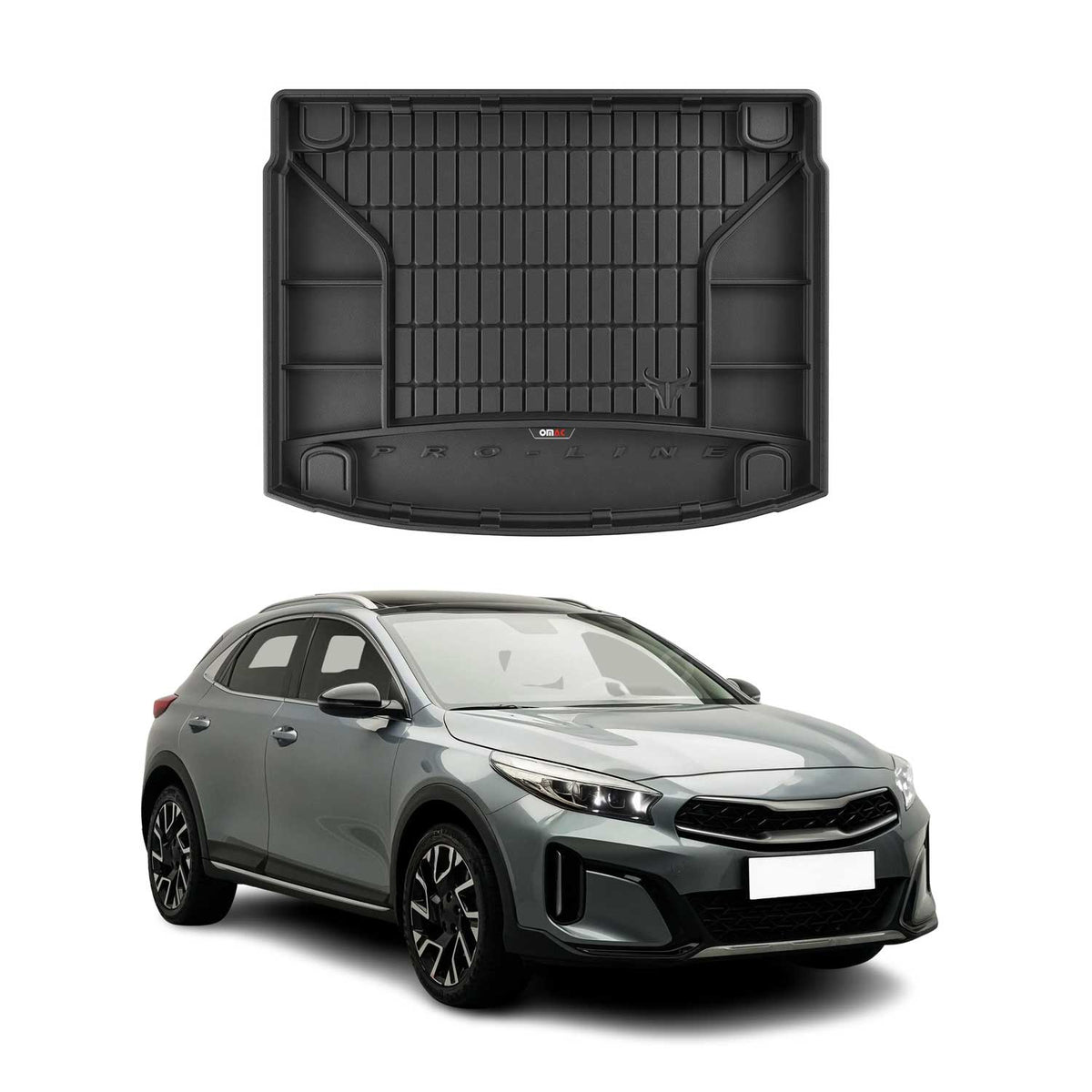 OMAC Premium Bandeja Maletero Alfombrilla para Kia XCeed 2019-2025 Negro TPE