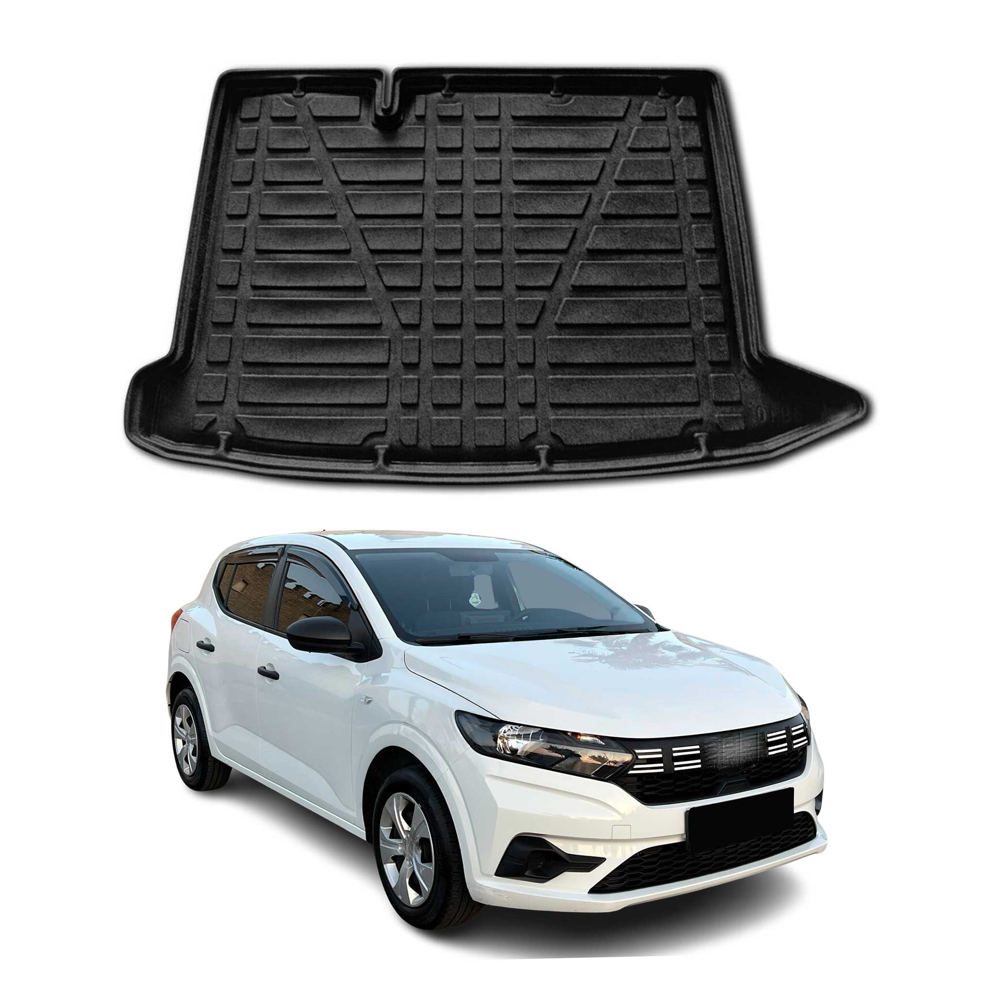 OMAC Bandeja Maletero Alfombrilla para Dacia Sandero 3 2021-2025 Negro Goma TPE