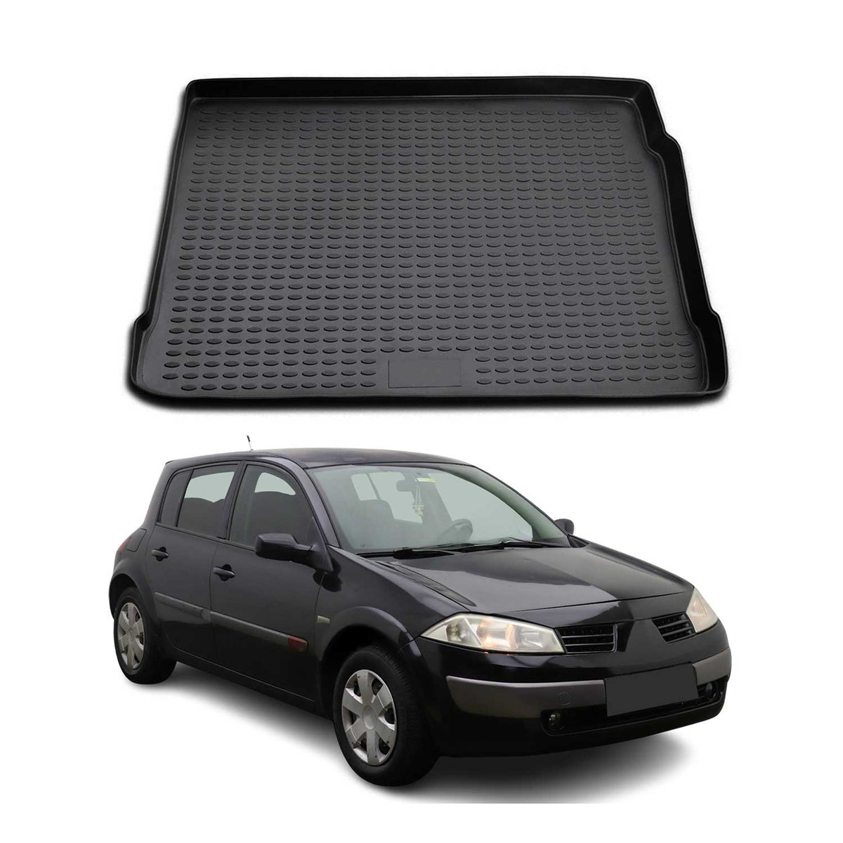 OMAC Bandeja Maletero Alfombrilla para Renault Megane Hatchback 2002-2008 TPE