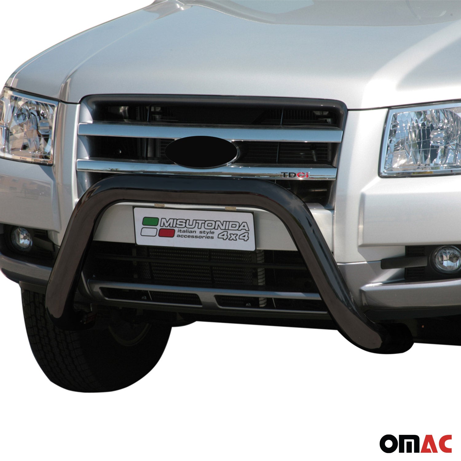 Bull Barra Frontal para Ford Ranger 2007-2009 Negro Brillante Acero