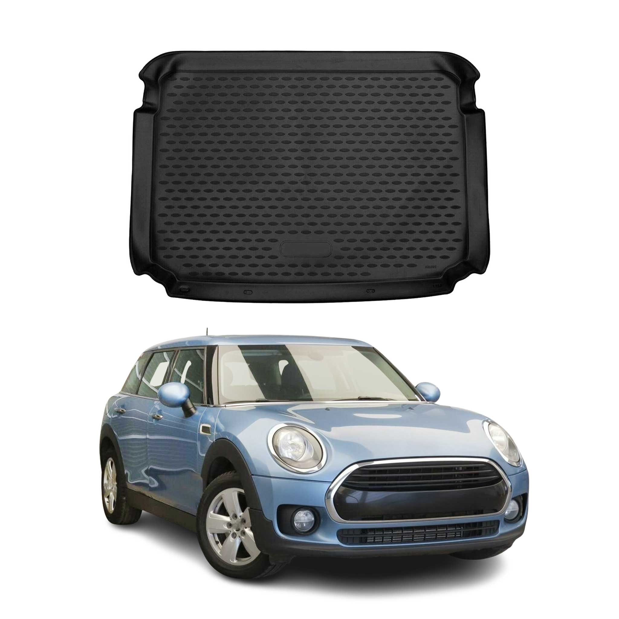 OMAC Bandeja Maletero Alfombrilla para Mini Clubman 2015-2021 Negro Goma TPE