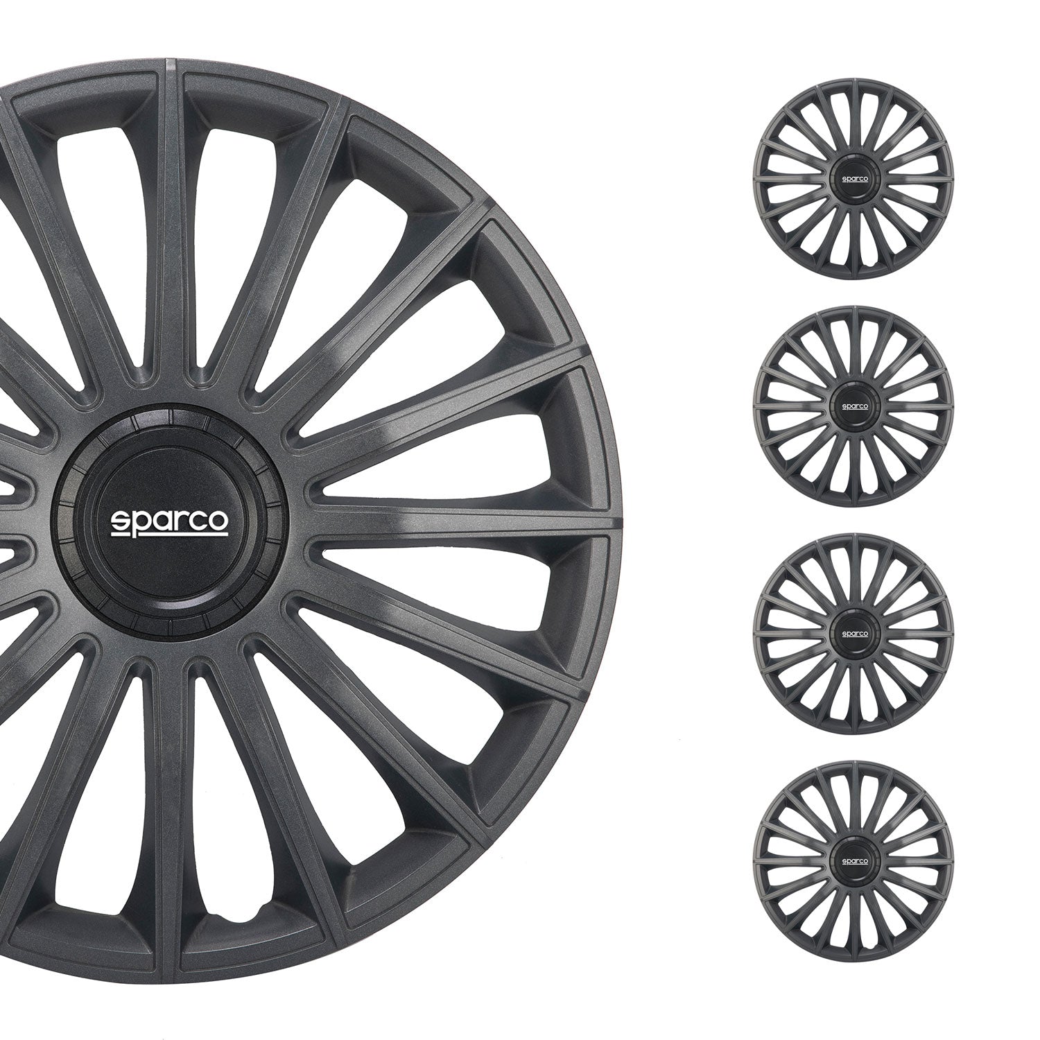Sparco Tapacubos 14 Pulgadas Universal Gris ABS Plástico