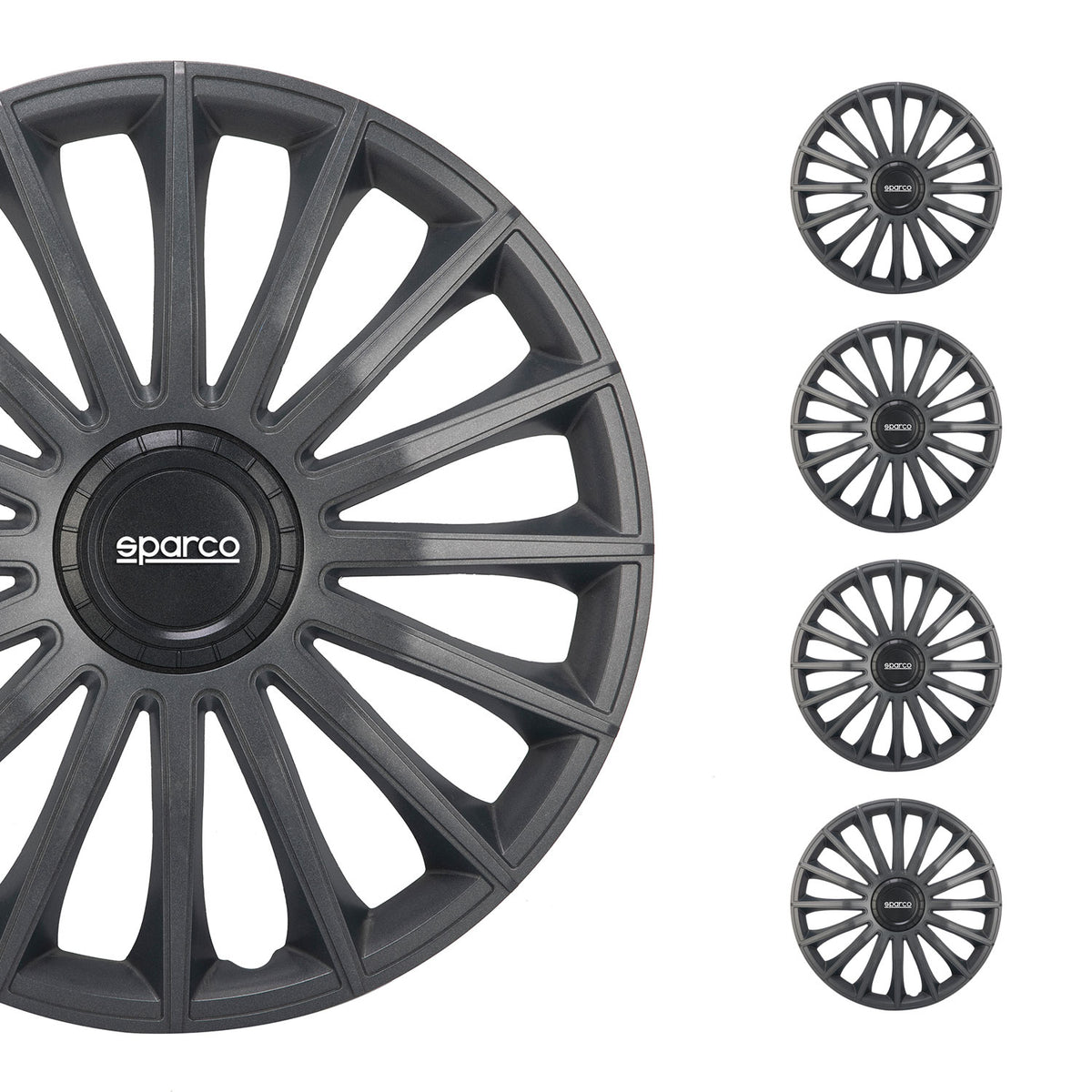 Sparco Tapacubos 14 Pulgadas Universal Gris ABS Plástico