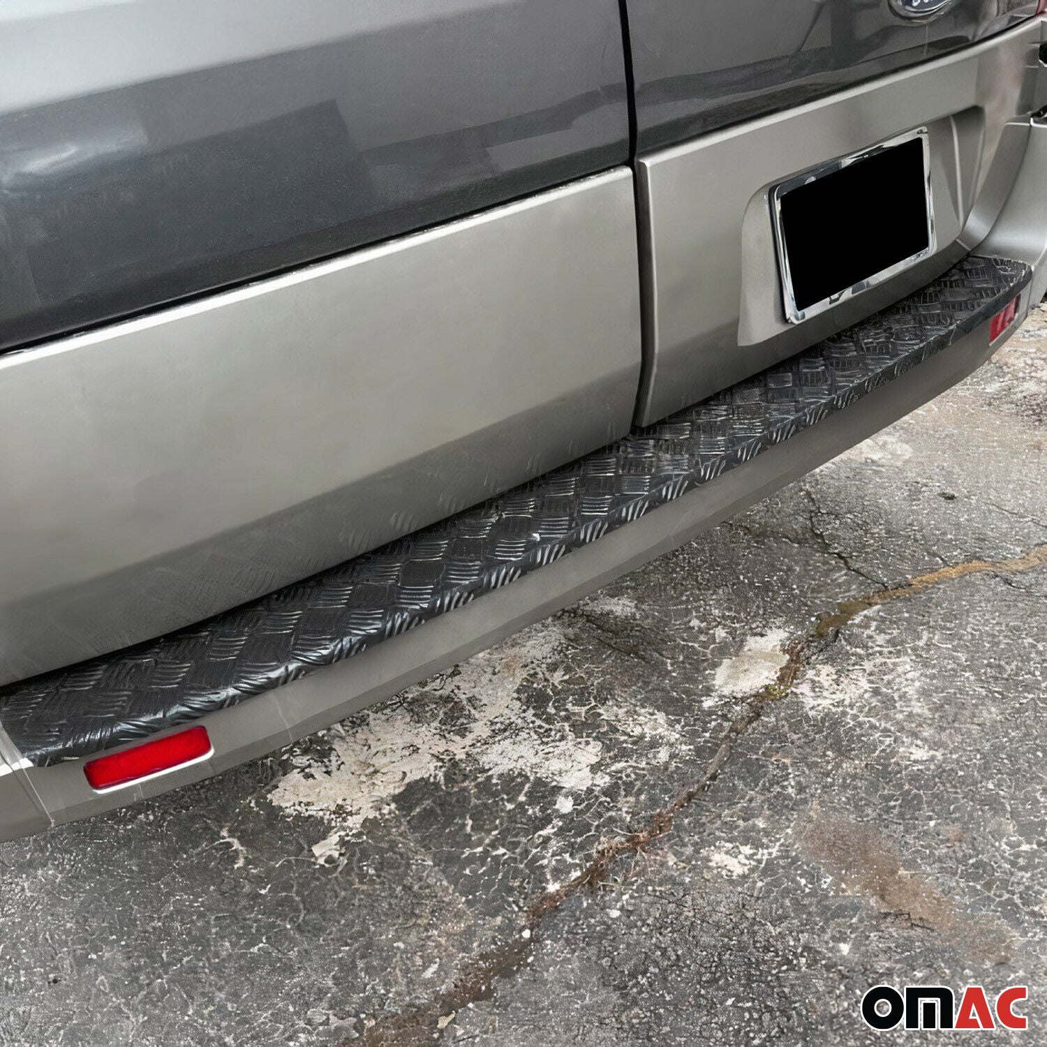 Protector de Parachoques Trasero para Ford Transit 2014-2025 Negro Mate Aluminio