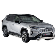 Par de Estribos Barras Laterales para Toyota RAV4 Hybrid 2019-2025 Plata Acero