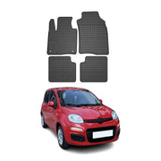 OMAC Alfombrillas De Coche para Fiat Panda 2011-2021 Negro Goma 4Pza