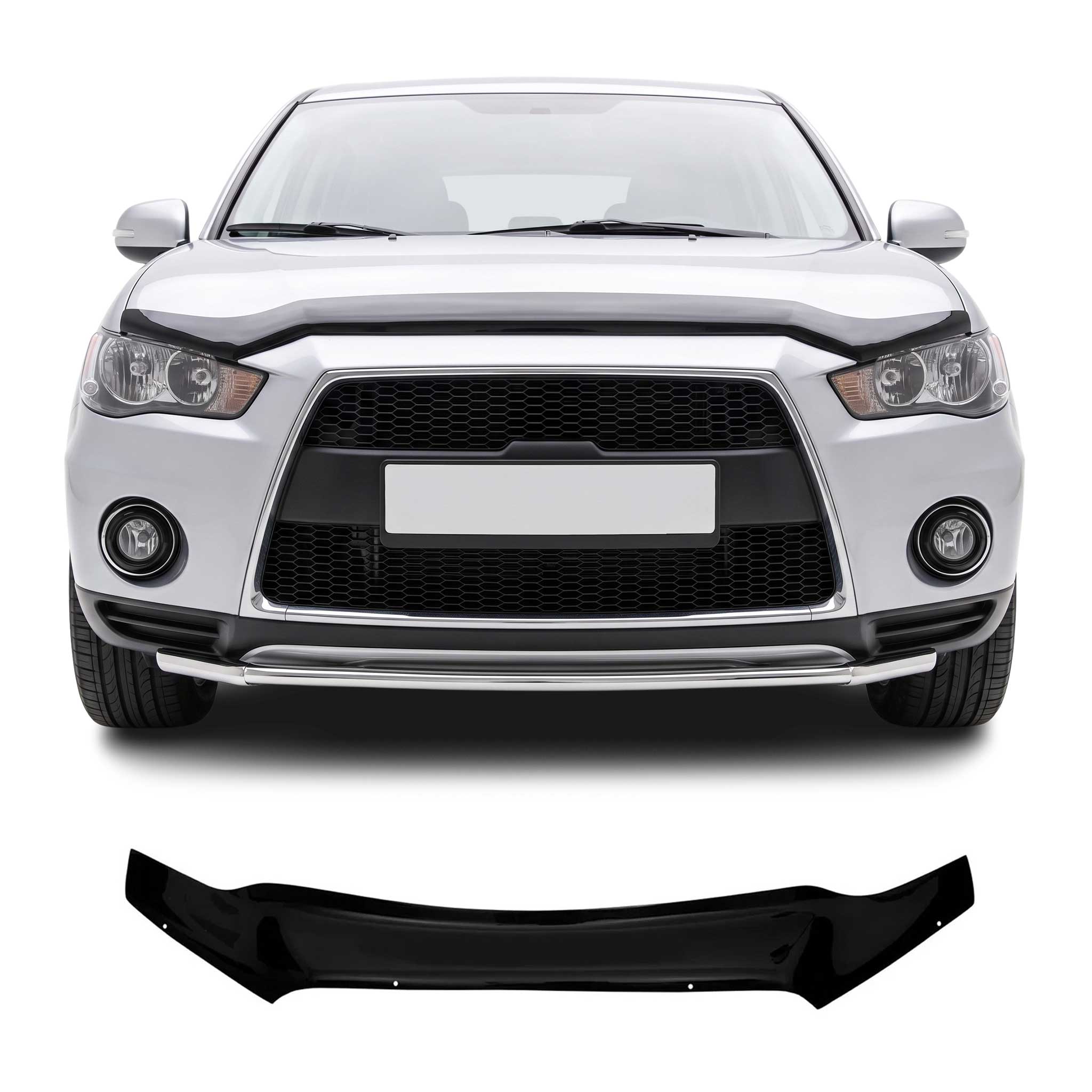 Deflector de Capó para Mitsubishi ASX 2010-2021 Oscuro Brillante Acrílico