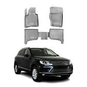 OMAC Alfombrillas De Coche para VW Touareg 2010-2018 Gris Goma TPE 4Pza