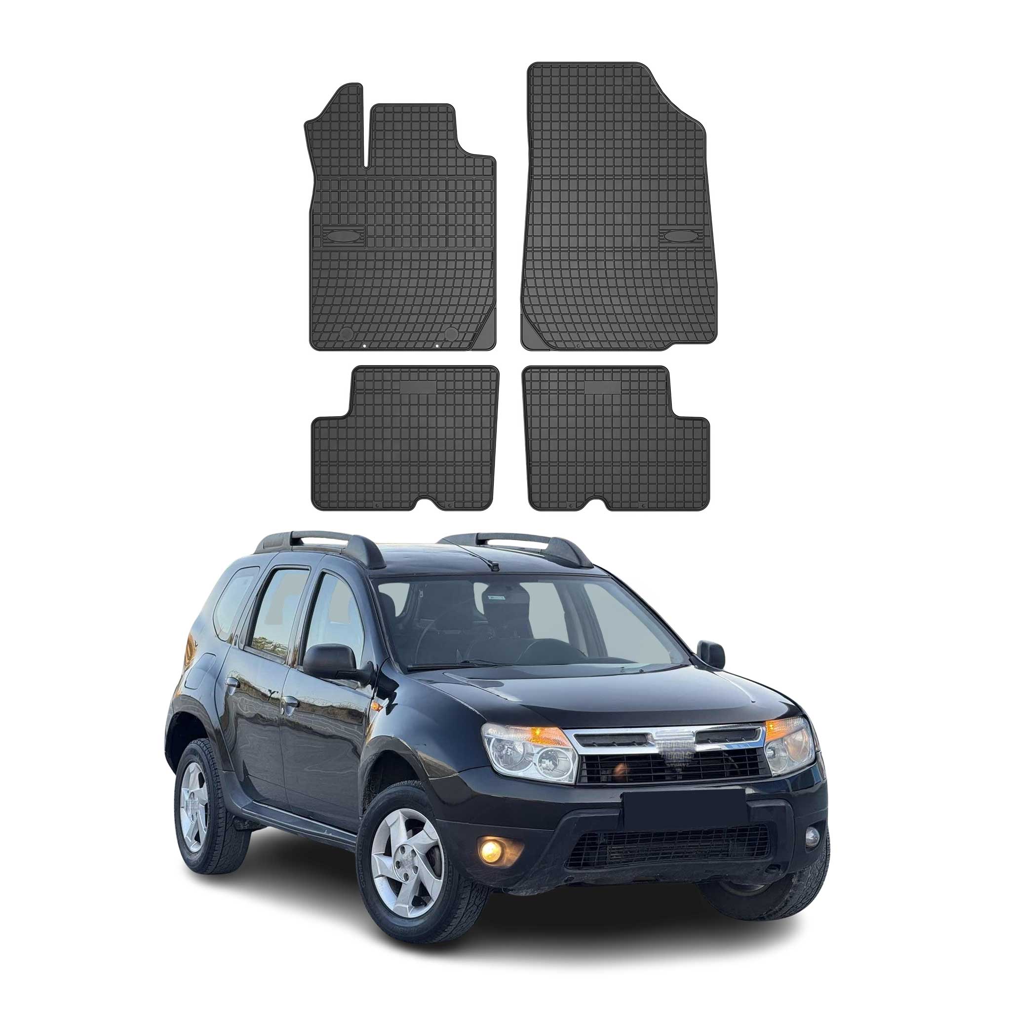 OMAC Alfombrillas De Coche para Dacia Duster 2010-2013 Negro Goma 4Pza