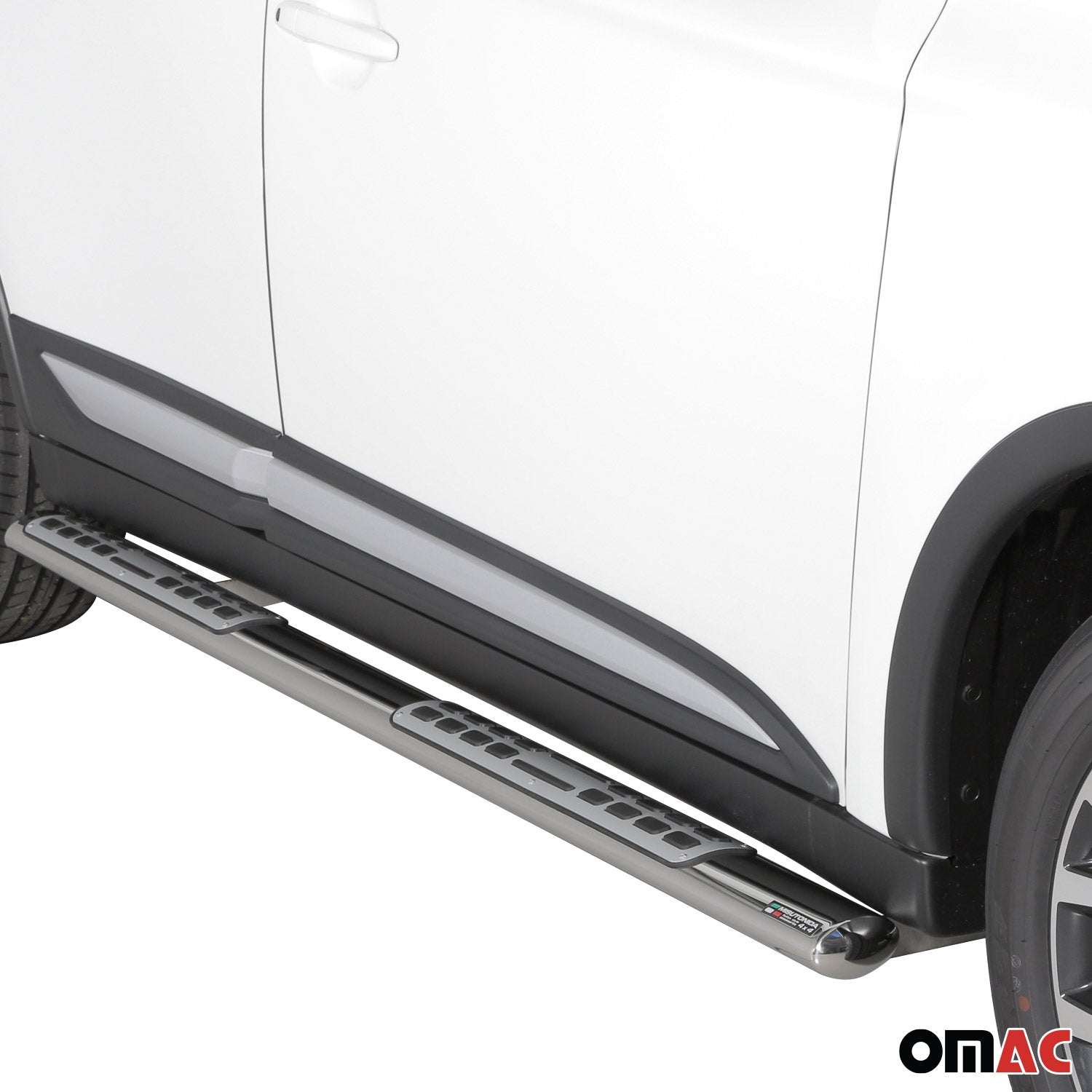 Estribos Barras Laterales para Mitsubishi Outlander Hybrid 2015-2025 Plata Acero