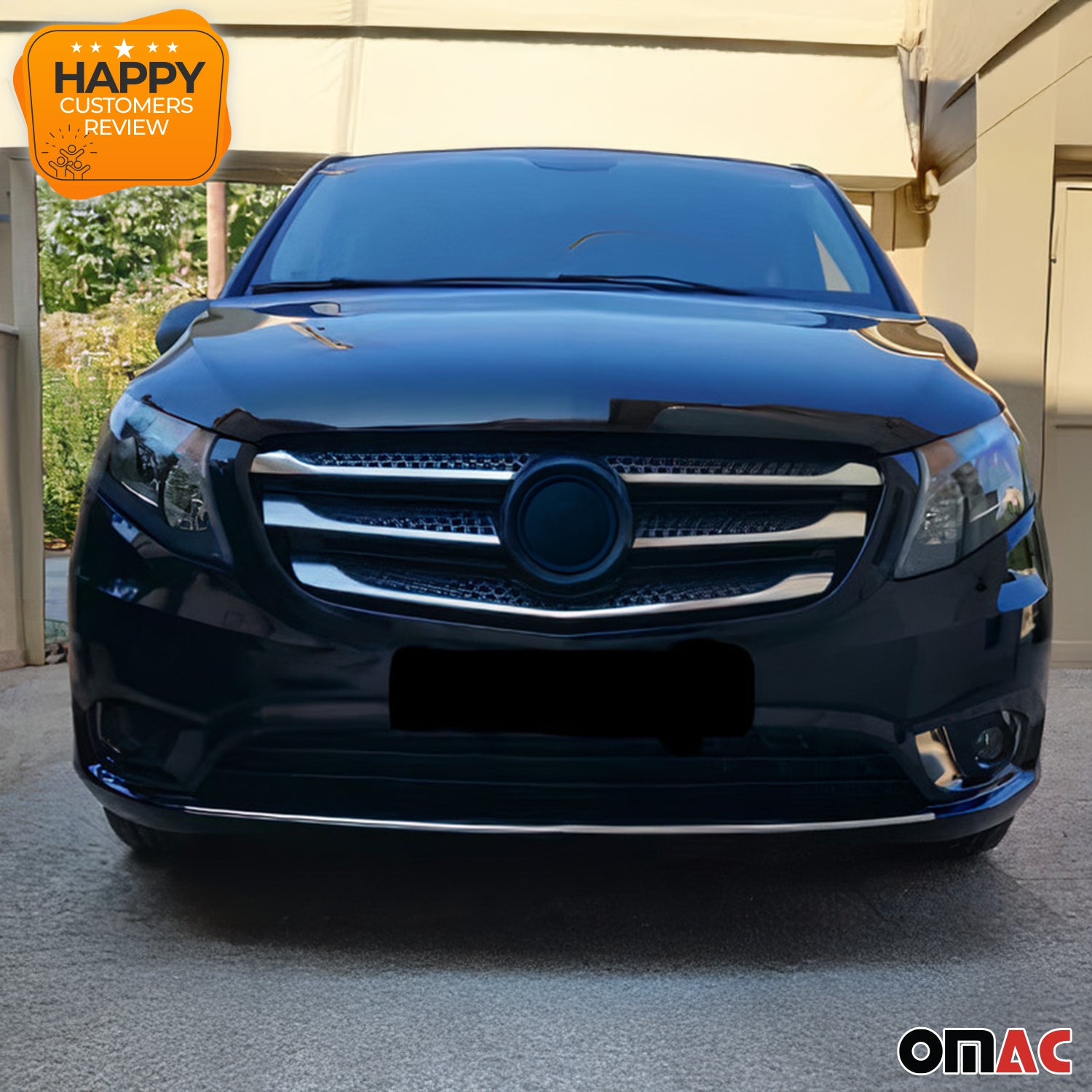 Embellecedor de Parachoques Delantero para Mercedes Vito W447 2014-2019 Acero