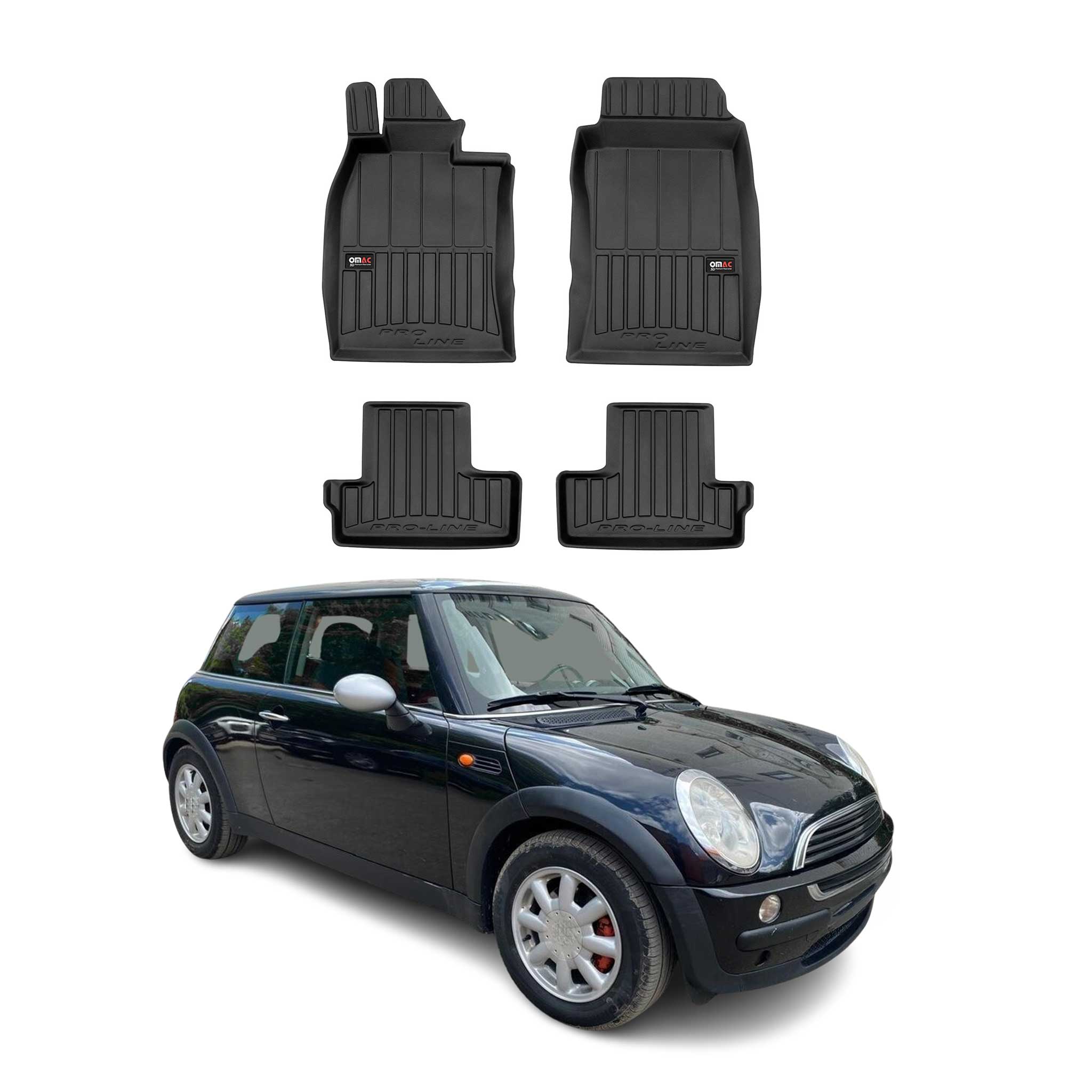 OMAC Premium Alfombrillas Coche para Mini Cooper & One R50 R52 R53 2001-2006 TPE