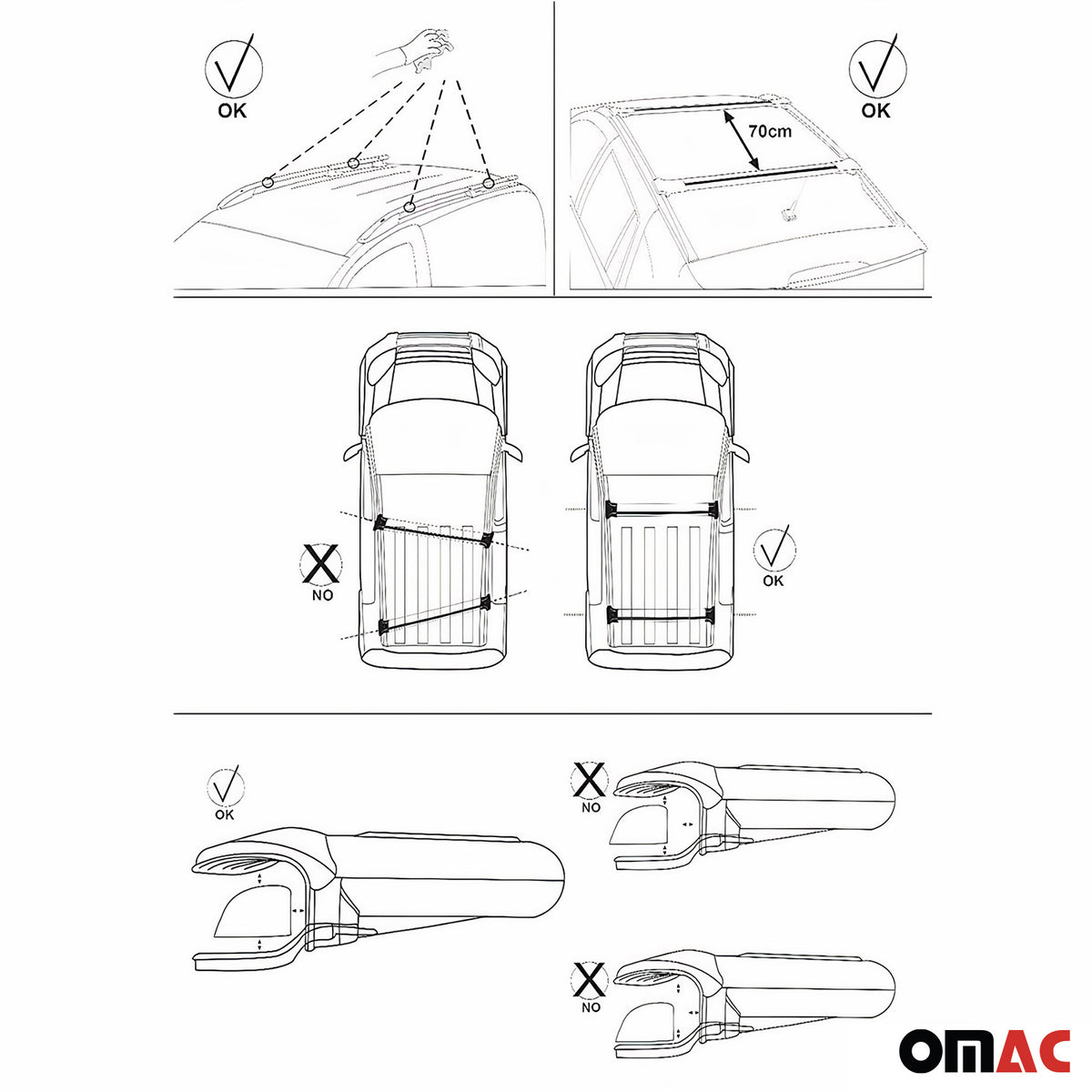 Rieles & Barras de Techo Coche para VW Caddy 2015-2020 Corto Gris Aluminio