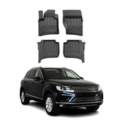 OMAC Premium Alfombrillas De Coche para VW Touareg 2010-2018 Negro Goma 4Pza