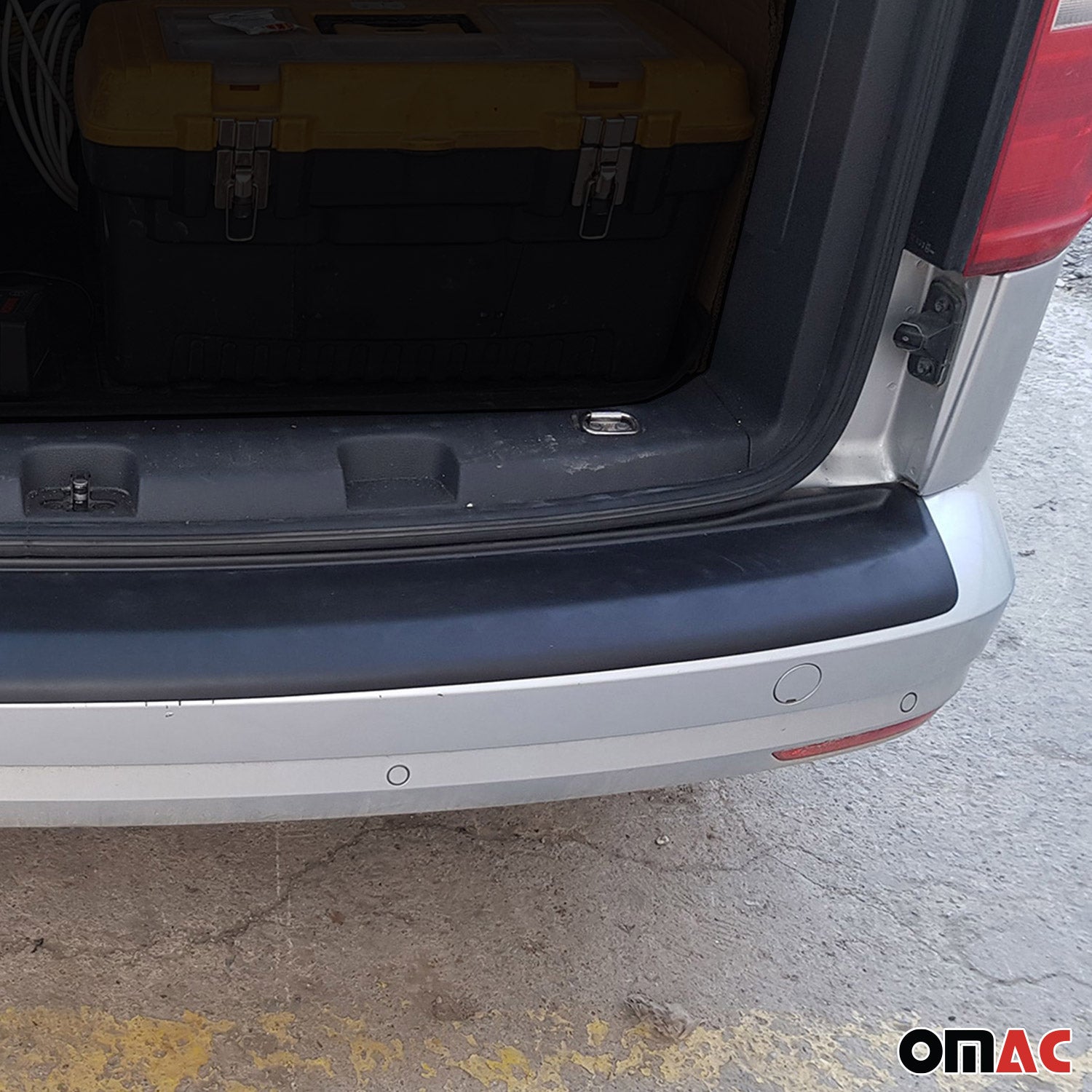 Protector de Parachoques Trasero para VW Caddy 2015-2020 Negro Mate ABS 1Pza