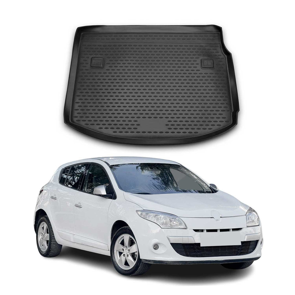 OMAC Bandeja Maletero Alfombrilla para Renault Megane 2010-2016 Hatchback TPE