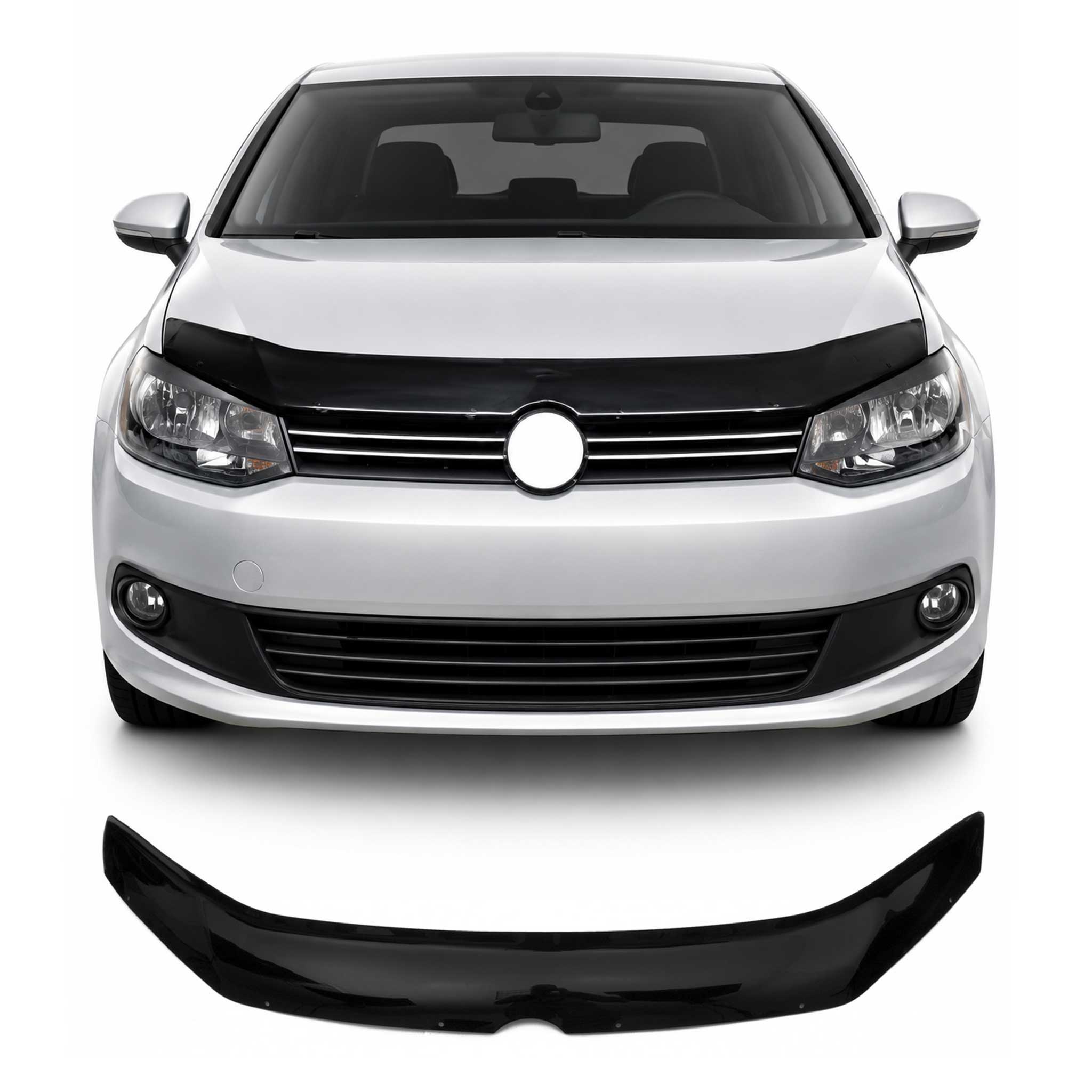 Deflector de Capó para Vw Polo 2009-2015 Oscuro Brillante Acrílico
