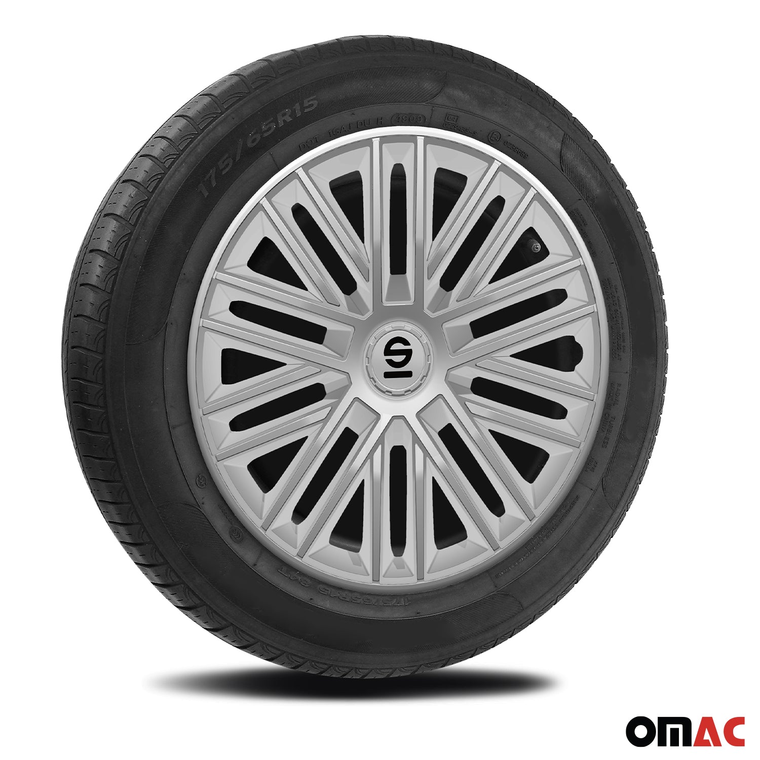 Sparco Tapacubos 15 Pulgadas Universal Negro Rojo ABS Plástico