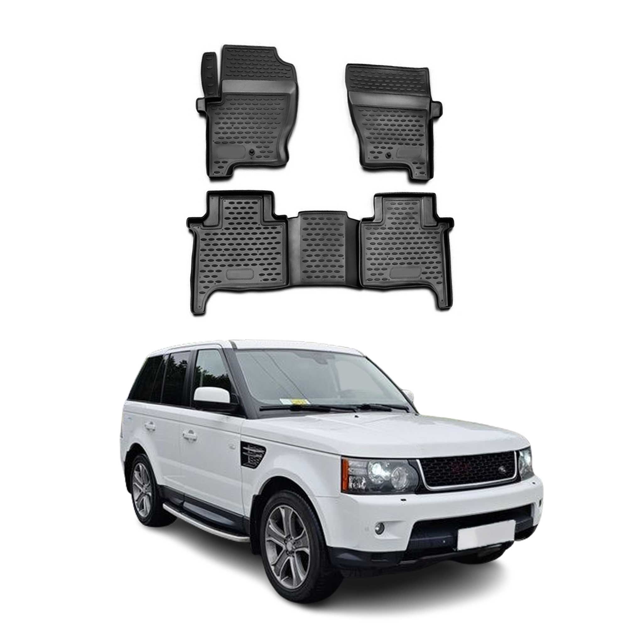 OMAC Alfombrillas De Coche para Land Rover Range Rover Sport L320 2005-2013 4x
