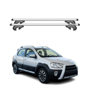 Menabo Barras de Techo Baca para Toyota Etios Cross 2014-2021 Gris Aluminio 2Pza