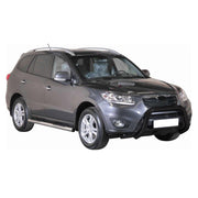 Bull Barra Frontal para Hyundai Santa Fe 2009-2012 Negro Brillante Acero 1Pza