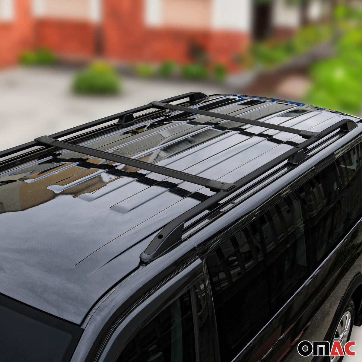 Rieles & Barras de Techo Coche para VW Caddy III IV 2003-2020 L1 Negro Aluminio