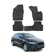 OMAC Alfombrillas De Coche para Audi Q3 2011-2018 Negro Goma TPE 4Pza