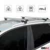 Barras Techo Coche Aluminio Universal Gris Alu 2Pza
