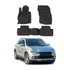 OMAC Alfombrillas De Coche para Mitsubishi ASX 2010-2023 Negro Goma TPE 4Pza