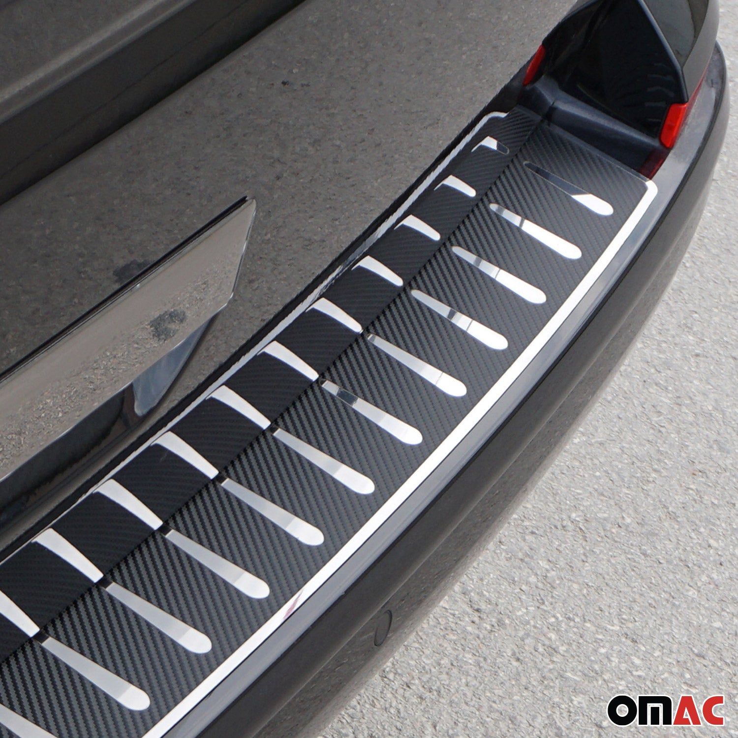 Protector Parachoques para VW T6 T6.1 Transporter 2015-24 Acabado Carbono Acero