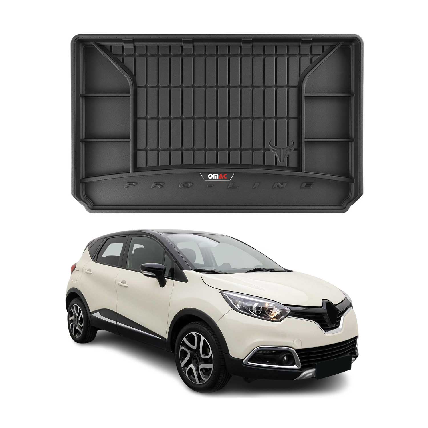 OMAC Premium Bandeja Maletero Alfombrilla para Renault Captur 2013-2019 TPE