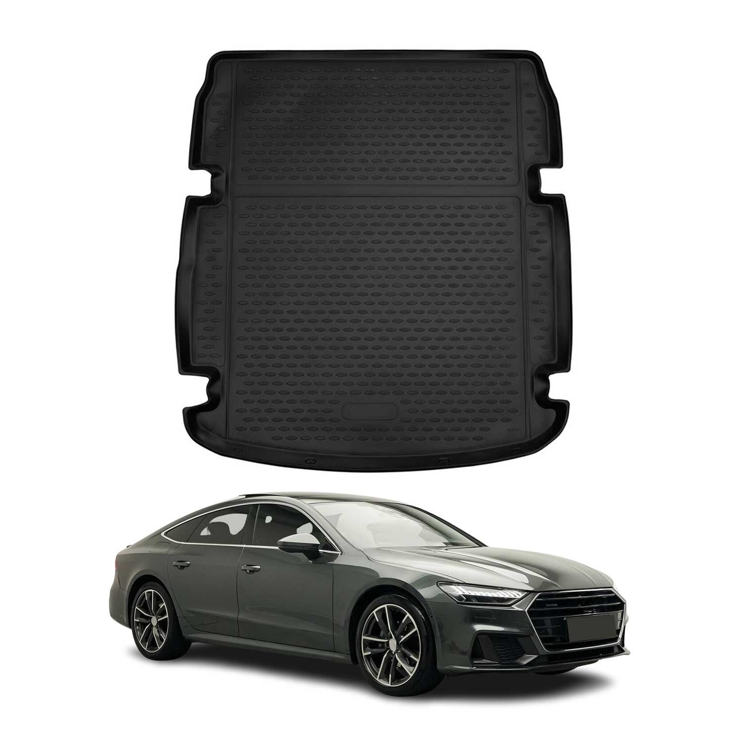 OMAC Bandeja Maletero Alfombrilla para Audi A7 C8 Sportback 2018-2026 Negro TPE