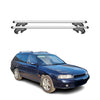 Menabo Barras de Techo Baca para Subaru Legacy 1993-1998 Gris Aluminio 2Pza