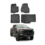 OMAC Alfombrillas De Coche para Ford F150 2015-2018 Negro Goma TPE 4Pza