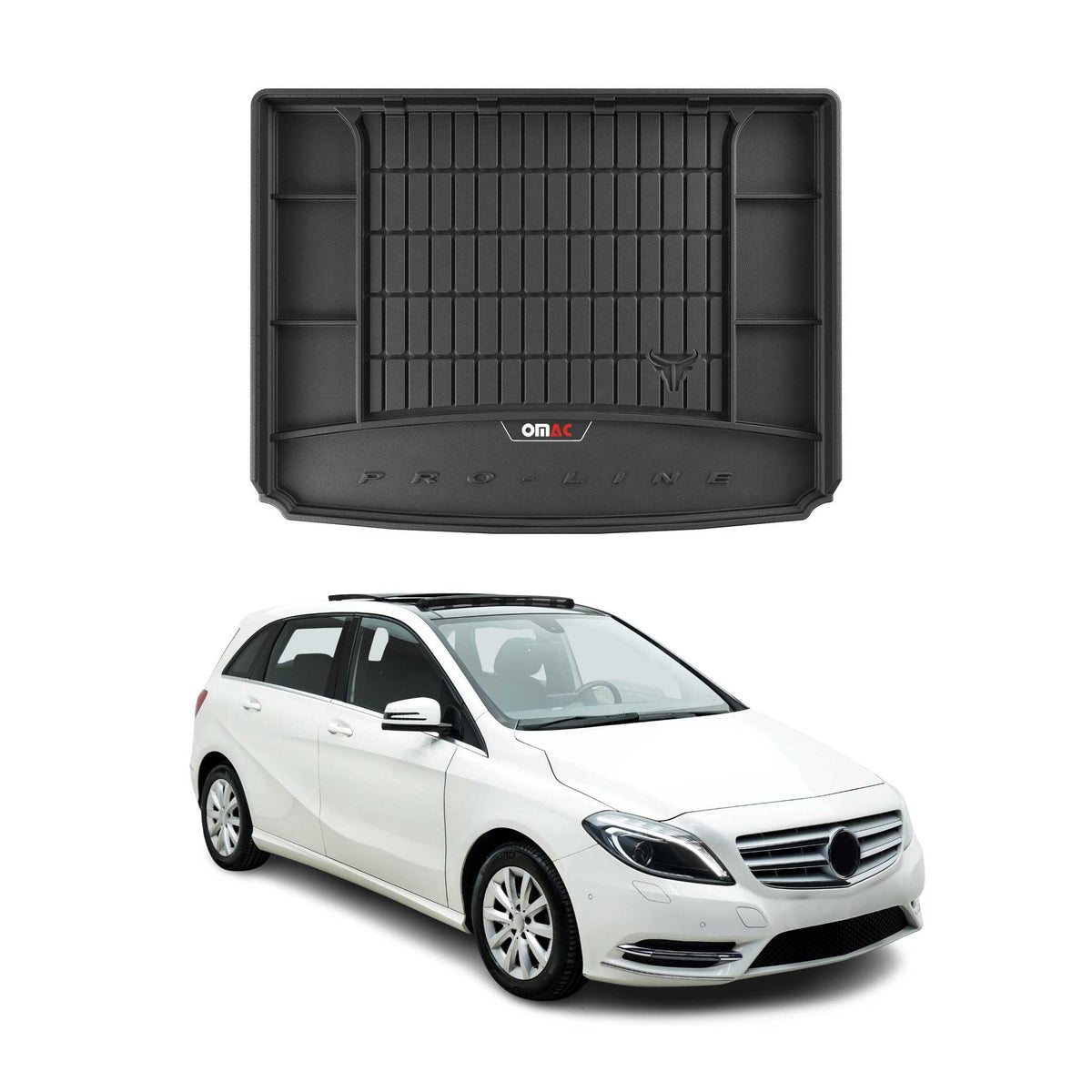 OMAC Premium Bandeja Maletero Alfombrilla para Mercedes B Class W246 2011-2018