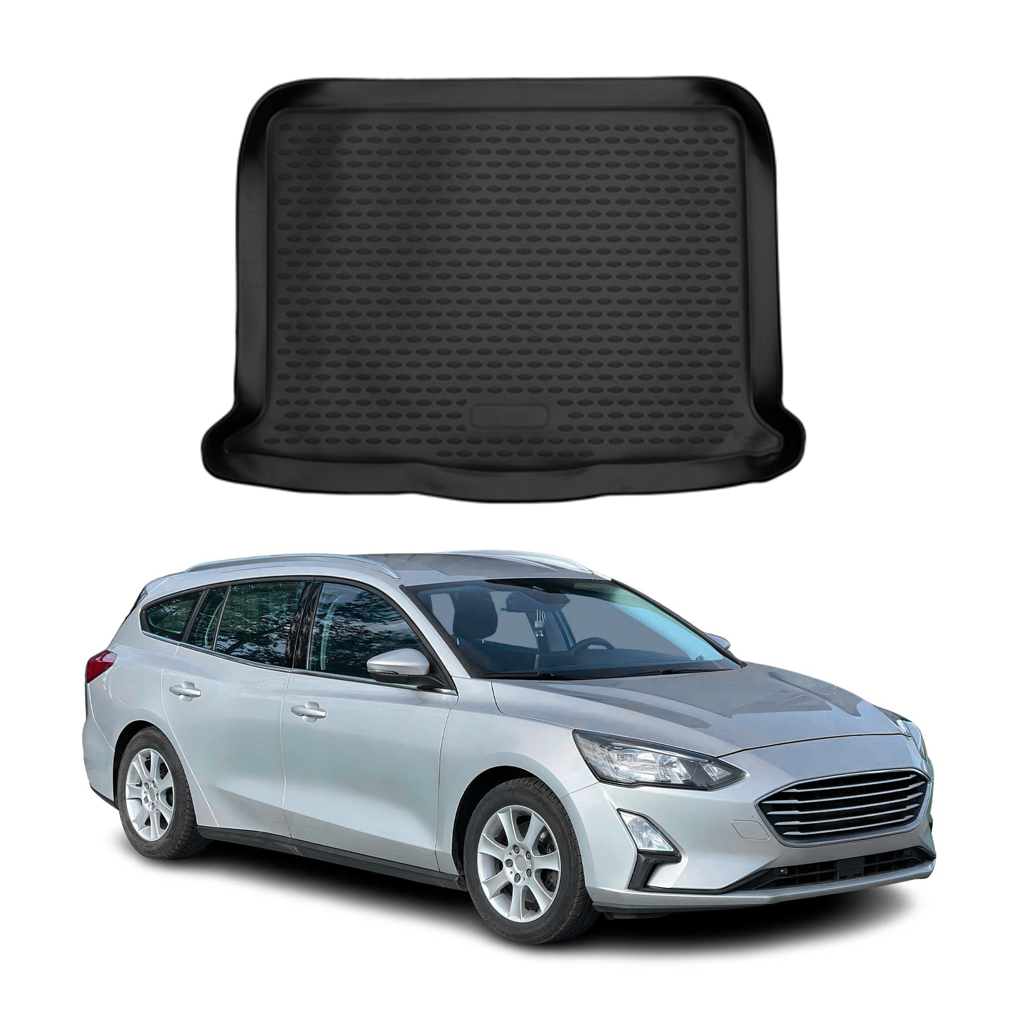 OMAC Bandeja Maletero Alfombrilla para Ford Focus Hatchback 2018-2025 Negro TPE